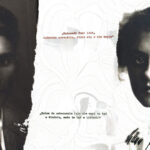 Czarno-białe portrety Franza Kafki i Mileny Jesenskiej zestawione obok siebie, z widocznymi fragmentami ich listów w języku polskim.