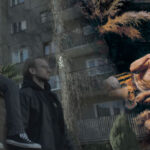 Kolaż z klipu KęKę „Samson” zestawiony z obrazem biblijnym Samson i Dalila.